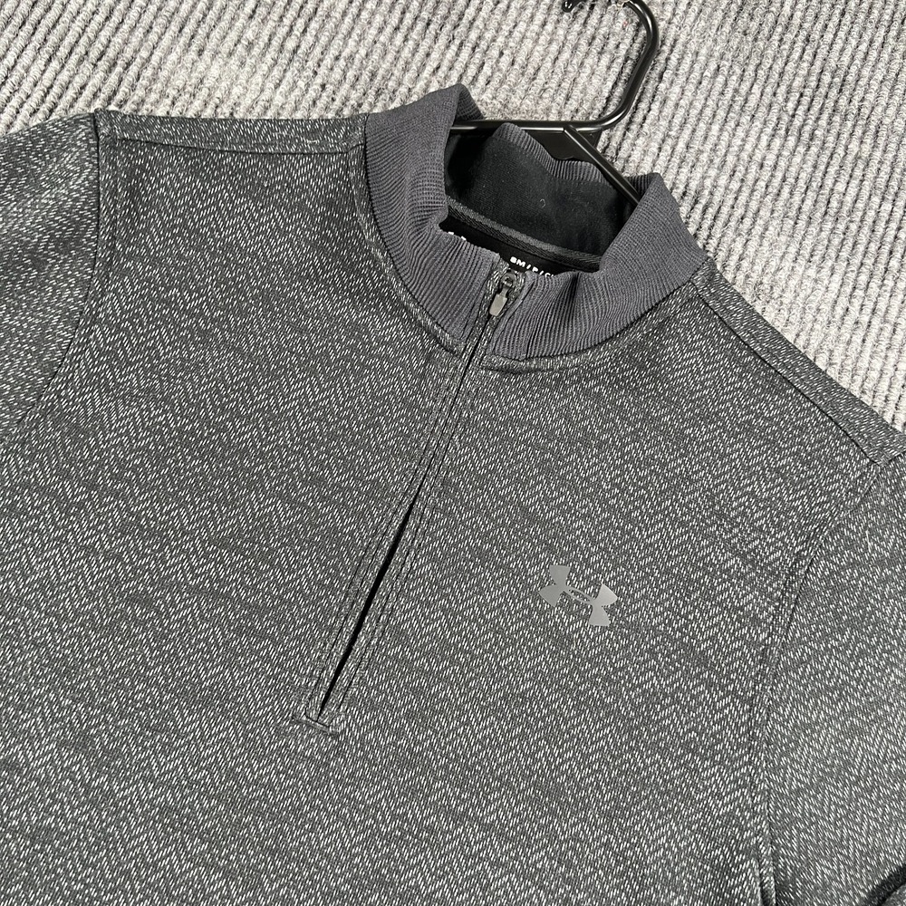 Under Armour Pullover Cold Gear Sweatshirt Mens Small Black Long Sleeve 1/4 Zip